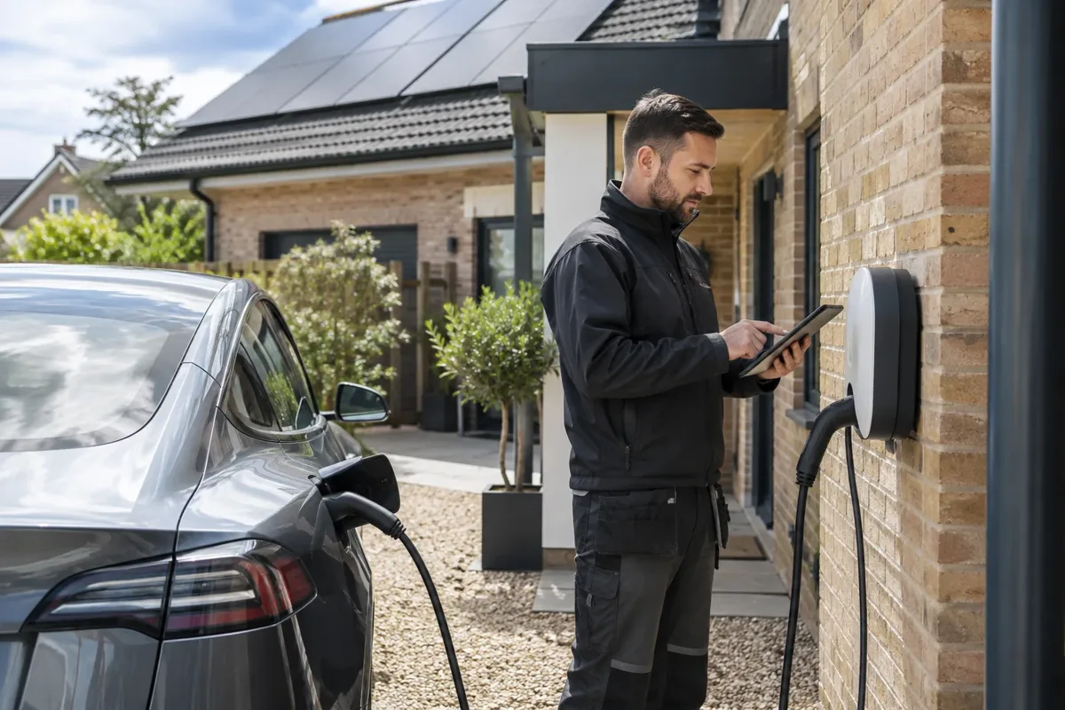 Solar EV charger integration work