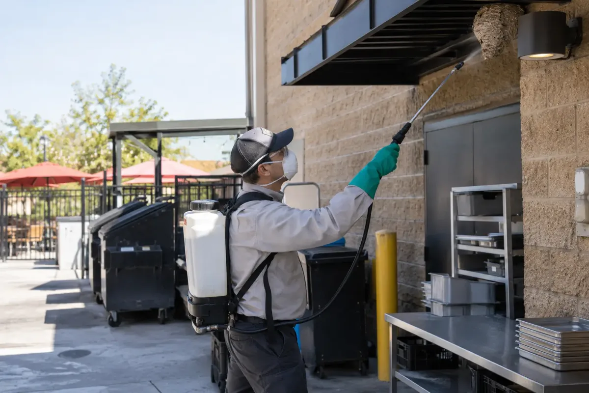 Commercial wasp control at a business premises