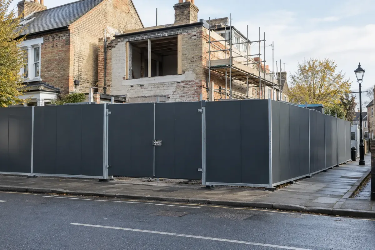 Temporary Hoarding Hire at a secure construction site
